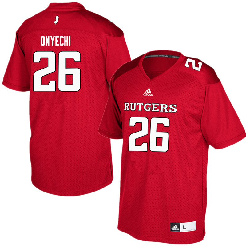 Men #26 CJ Onyechi Rutgers Scarlet Knights College Football Jerseys Sale-Red - Click Image to Close